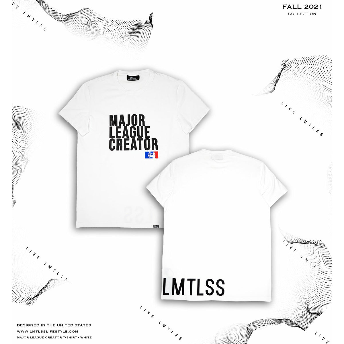LMTLSS Major League Creator black t-shirt — back view